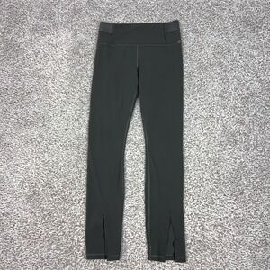 Athleta Pants Womens Medium Gray Aura Split Ankle Leggings Slit Yoga Gym Workout